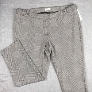 COPY - Calvin Klein Black & White Houndstooth Pants Plus